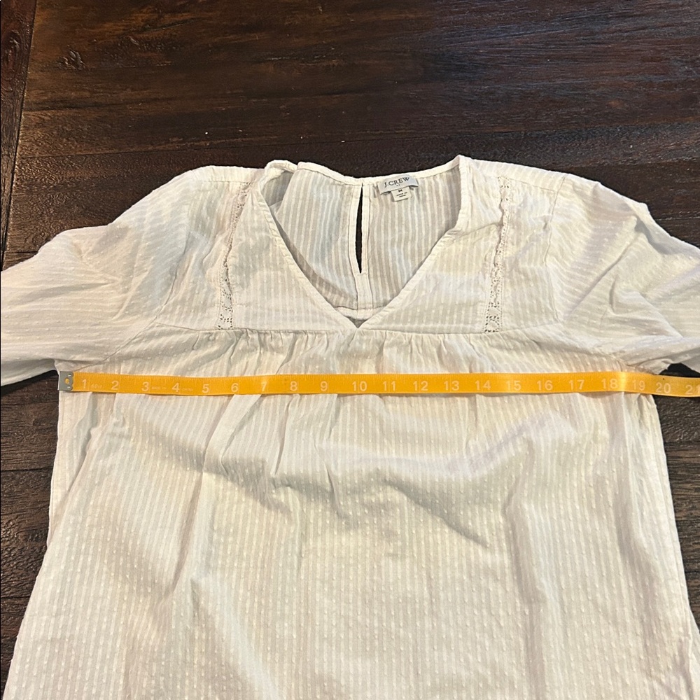 J. Crew White Cotton Peasant Top - Picture 6 of 9